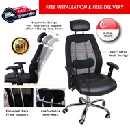 ASTAR Black Office Chair High Back Computer chair Study Chair Executive Chair Ergonomic Chair in [FREE ASSEMBLY]