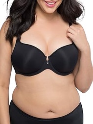 Women's Plus Size Tulip Smooth T-Shirt Bra, Black, 46H