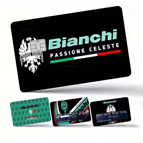 B-Bianchi Bike Diy Credit Debit Card Sticker Party Sticker Decoration Waterproof Small Chip Card Ski