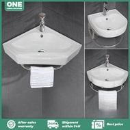 Wall-mounted washbasin ceramic corner wall-mounted triangular sink small mini bathroom sink