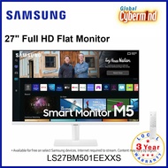 SAMSUNG S27BM501EE 27" Full HD White Flat Monitor with Smart TV Experience LS27BM501EEXXS (Global Cybermind)
