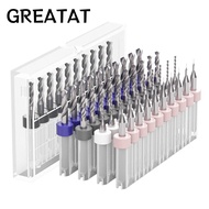 GREATAT PCB Drill Bits Punch Tool PCB Twist Drill Wood CNC Drill Carbide CNC Milling Cutter