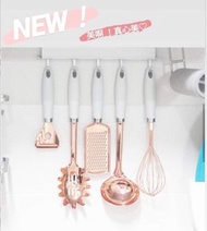 （現貨）韓國質感 玫瑰金 不鏽鋼鍋鏟組 廚房用具 料理用具