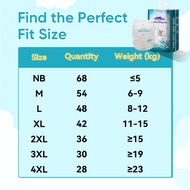 [Free 3 Pcs]Company Love Baby Diapers For Daytime And Nighttime Use  Leak-Proof NB/S/M/L /XL/2XL/3XL
