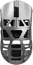 ATK Wireless Gaming Mouse, FIERCE X Silver, Magnesium Alloy, Symmetrical, 1.5 oz (42 g), Includes 8K