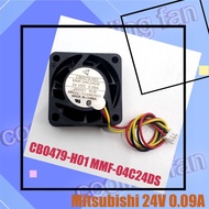 3wire Mitsubishi MR-J3 MR-J3-70A MR-J3-100A drive cooling fan CB0479-H01 MMF-04C24DS -RCB 24V 0.09A
