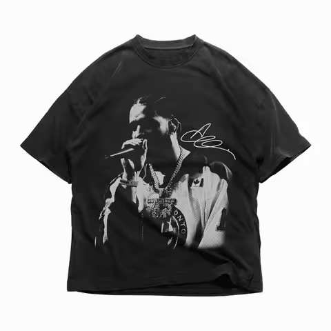 Vintage Drake Print Short Sleeve T-Shirt Rap Merch Graphic Tee Summer Men Women Hip Hop Graphic Prin
