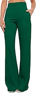 Women's Causal High Waisted Wide Leg Pants, Bootcut Dress Pants for Women, Work Pants with Pockets f