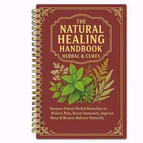 Natural Remedies Handbook with Ancient Cures for Family Health PP Cover Waterproof Notebook for Home