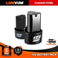 LOMVUM 12V Lithium Ion Battery For Cordless Drill Driver Rechargeable Battery
