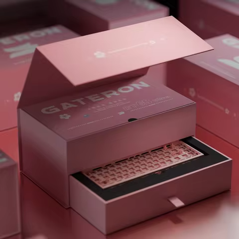 GATERON FORT68 Sakura Collab Limited Edition Set New GT68 Ultra PCB, Magnetic Jade Sakura switch, Ca