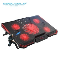 BGF COOLCOLD Laptop Cooling Pad 2 USB 5 Fan Gaming Led Light Notebook Cooler For 12-17Inch Laptop Macbook
