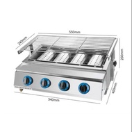 HOMELUX Stainless Steel Commercial Gas BBQ Grill Stove (4 Burner Infra Red) (JH-118)