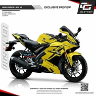 Decal r15 V3, sticker r15 v3, decal r15 v3, decal sticker r15 v3, Yellow Trickstar