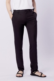 LTD กางเกงสแลคทรงสลิม ผู้ชาย สีดำ | Slim Slacks | 03423