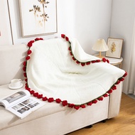 Soft Rose Flower Blanket - Rose blanket, 99 Roses Design, Polyester Cozy Throw for Women, Valentine'