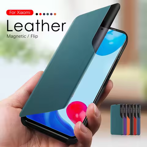 Luxury Leather Smart View Window Flip Case For Samsung Galaxy A56 A36 A26 A16 S20 Ultra FE 5G 4G S10