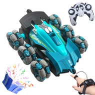 All-Terrain 6WD Stunt Drift RC Car, Dual Remote Gesture Control Climbing Vehicle, LED Light Spray 36