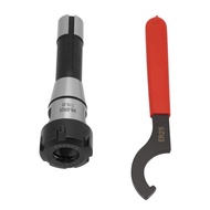 Collet Chuck ER25, Precision R8-ER25 Spring Collet Chuck Holder + ER25 Hook Spanner Wrench for Flat 