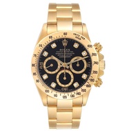 Rolex Rolex Daytona (Reference 16528). A yellow gold diamond-set automatic wristwatch with chronograph. 1990