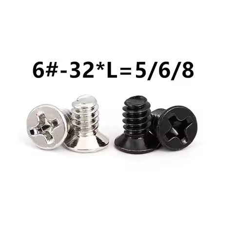 25pcs/Lot 6-32*5/6/8countersunk head Screw 6-32 Thread For Computer Hard Disk Drive HDD Screw