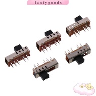 LANFYGOODSS 5pcs Toggle Switch, 4 Position 10P 2P4T Micro Slide Switch, Miniature 5mm Toggle Vertica