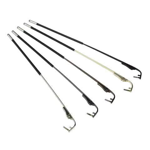 10pairs Spring Metal Rimless Glasses Temple Sunglasses Arm Eyeglasses Replacement Leg With Tip Gold 