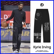 ஐ ✑ ☬ 2024 New Kyrie Irving Ink Printed Training Basketball Cotton SweatPants American Casual Loose