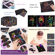 DIY Rainbow Magic Cardboard Scratching drawing paper children 32K 16K A4 Size painting non-toxic Art