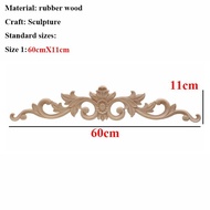 VZLX Floral Wood Carved Corner Applique Vintage Wooden Carving Decal For Furniture Cabinet Door Fram