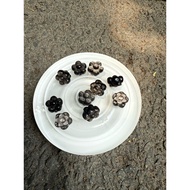 (A135)Flower Obsidian Charm