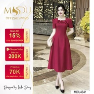 Party Dress K25-D2-1 MDU4341 Luxurious Red Color with Attractive Flared Shape from MDU