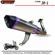 Full System Exhaust ZONTES 368G knalpot Zontes 368cc knalpot Original MufflerSMOKE