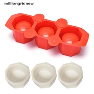 [milliongridnew] 3 Cavity Silicone Pot Mold Clay Concrete Succulent Flower Cement Pot Cup Mould