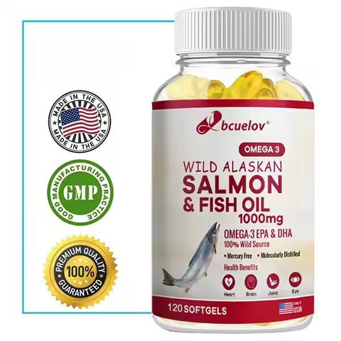 Super Omega-3 EPA/DHA Fish Oil Capsules - Heart, Brain & Joint Health Support - Gluten Free, Non-GMO