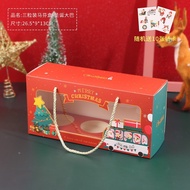 3Pcs Packaging cupcake Box Christmas cupcake Packaging Box Christmas Eve Portable Window Muffin Box 