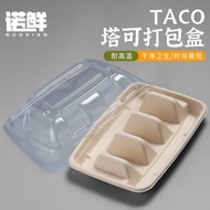 Hot-selling Disposable taco Box taco taco Burrito Packaging Box Crispy Corn Cake Packaging Box Paper