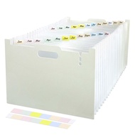 Tumosando Document Stand, A4 Portrait/Landscape, Thickened Foam PP, 25 Pockets, Accordion-Style, Por