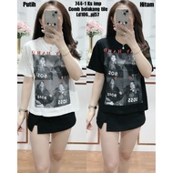 Women's imp comb back tile top t-shirt 744