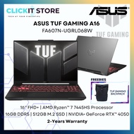ASUS TUF Gaming A16 FA607N-UGRL068W - 16'' FHD+ | Ryzen™ 7 7445HS | RTX™4050 | 16GB DDR5 | 512GB SSD