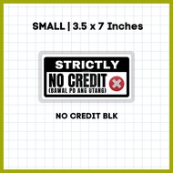 ↕ ✝ √ Laminated | No Credit Signage | Bawal Utang Signage