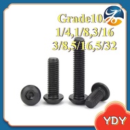 10.9 Grade Inch Screw US Round Head Hexagon Screw 1/4, 1/8, 3/16, 3/8, 5/16, 5/32 【YDY-MB】