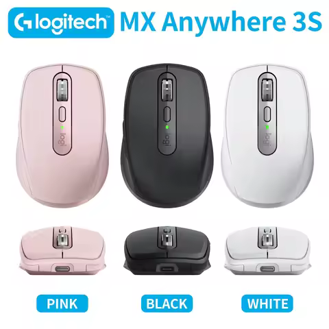 Logitech MX Anywhere 3S Mouse – Premium Functionality, Silent Clicks, 6 Custom Buttons, Fast Chargin