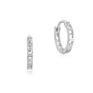 SK Jewellery A-maze-ing 14K White Gold Earrings