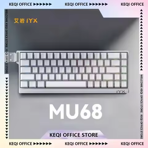 IYX MU68 Pro Magnetic Switch Mechanical Keyboard Hot Swap RGB Backlit E-sports Gamer Aluminium Alloy