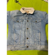 jaket sherpa denim