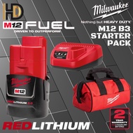 Milwaukee M12 3.0AH Battery / Milwaukee Red Lithium Battery / 2 Year Warranty / M12B3