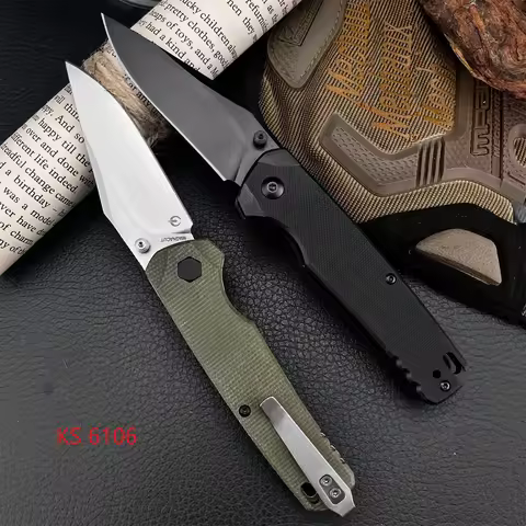 KS 6105/6106 Outdoor Pocket Folding Knife 8Cr13Mov Stainless Steel Hunting Tactical Wilderness Self 
