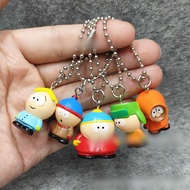 5Pcs 2.5cm Hot South North Park Mini Keychain Figures Southpark Anime Figure Pvc Kawaii Cute Room Ta