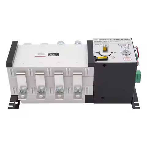 110V 250A Dual Power Industrial Automatic Transfer Switch, 4P Dual Power Generator Changeover Switch